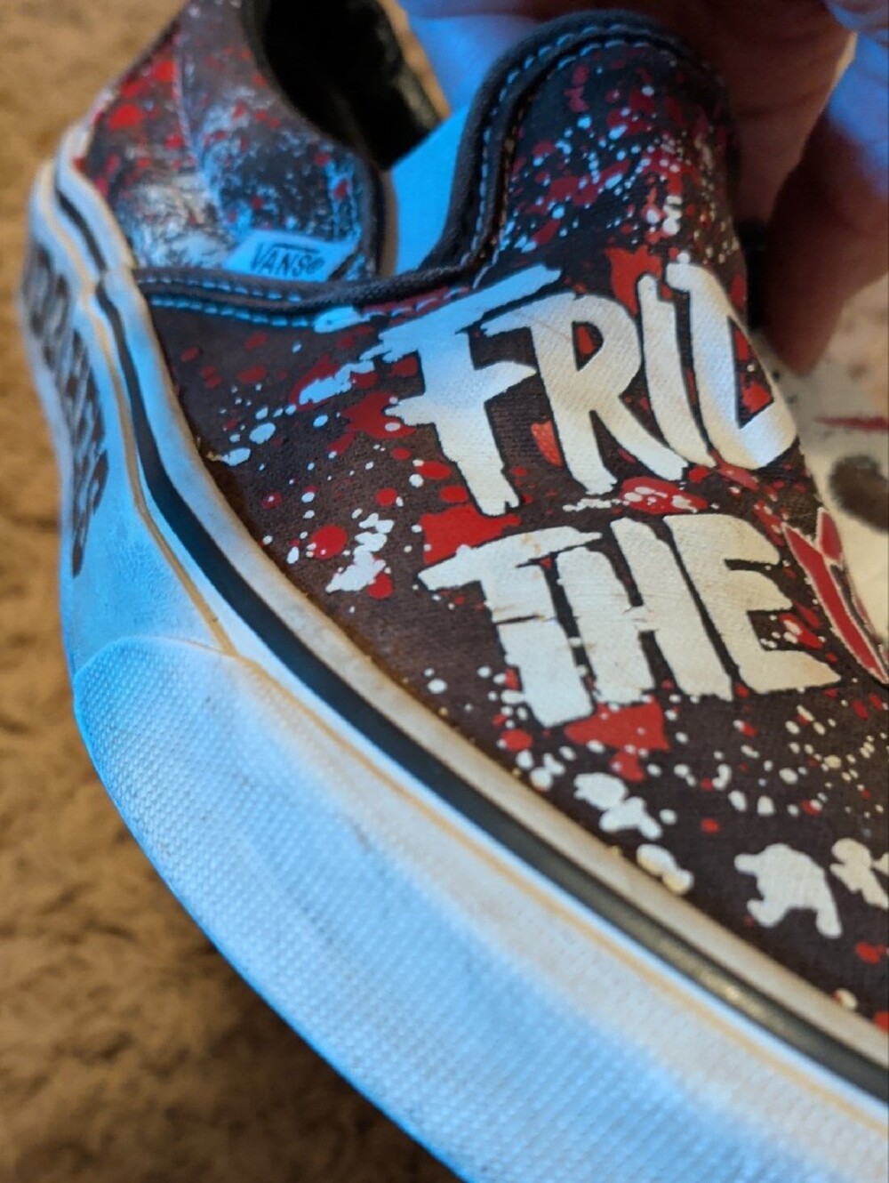 Vans House Of Terror Limited Edition Friday the 13th Graphic Slip-On Sneakers - Picture 14 of 16